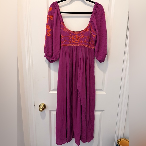 Free People Wedgewood Maxi Dress in Orchid Pavillion Size Medium Z209-34 - Picture 4 of 12